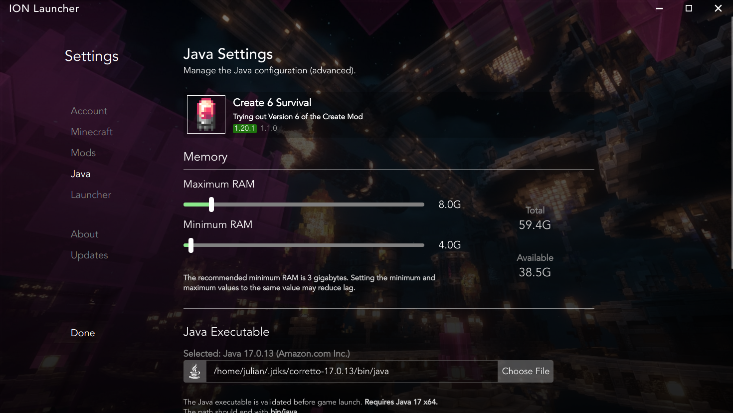Automatic Java Selection